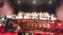 Bangun Empati dan Sinergitas Bersama Masyarakat, Ditresnarkoba Polda Lampung Gelar Nobar