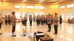 Kabag Ops Resmi Berganti, Kapolres Lampung Tengah Pimpin Langsung Upacara Sertijab